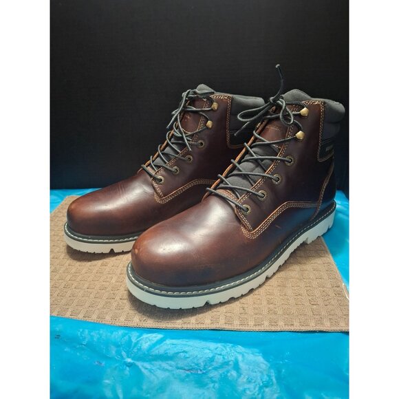 New Wolverine Mens Leather Work Boots Size 13M Brown - Picture 1 of 9